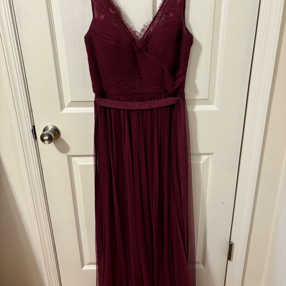 Anthropologie Hitherto maroon gown, size 8